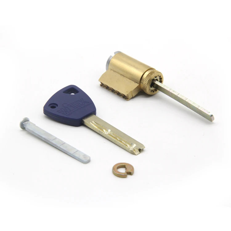 American type brass KIK lock cylinder rotation by operating key