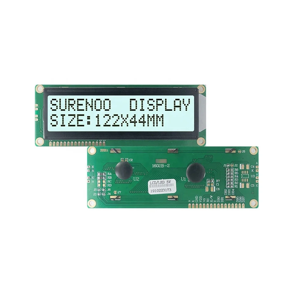 
122*44MM 162 1602 16X2 larger STN Character LCD Module Display Screen Panel LCM SPLC780D English Japanese Russian 