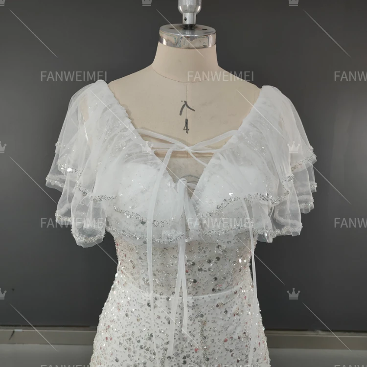 High Quality Lavender Purple Sequins Mermaid Evening Party Dress Off-shoulder V-neck Prom Gala Gown for Women 2023