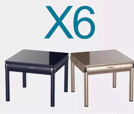 Casino quality thick MDF wood leather automatic mahjong table