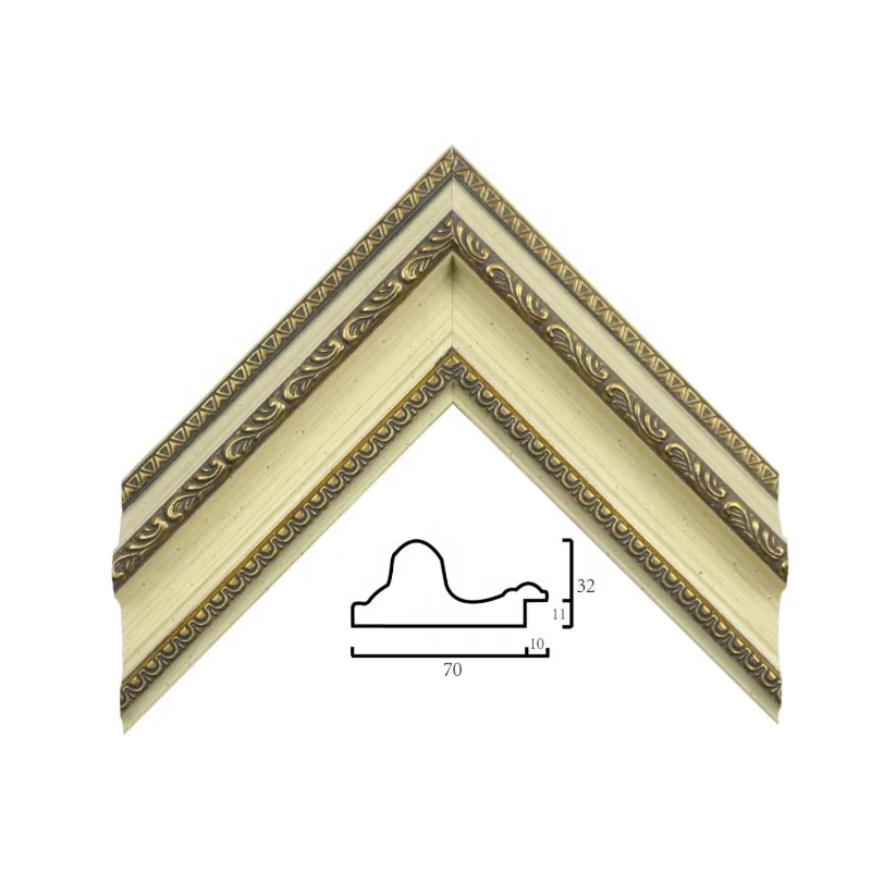 
Custom Antique Ornate Baroque Plastic Painting Frame Moulding 