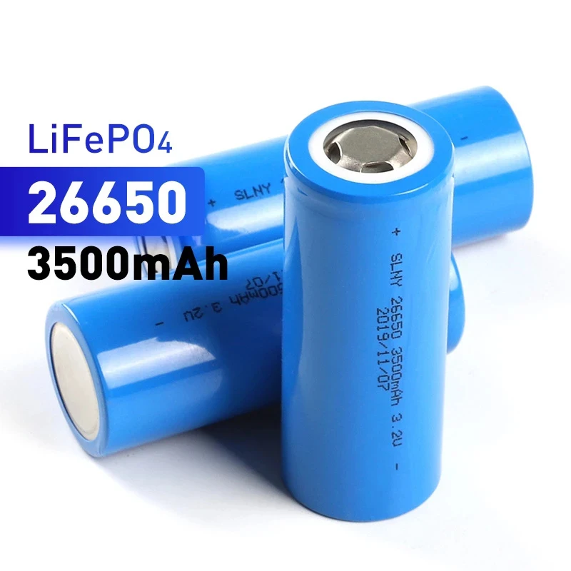 26650 3500mAh 4000mAh 3.2V LiFePO4 battery Rechargeable Cell 8C 28A lithium ion battery cell for led flashlight