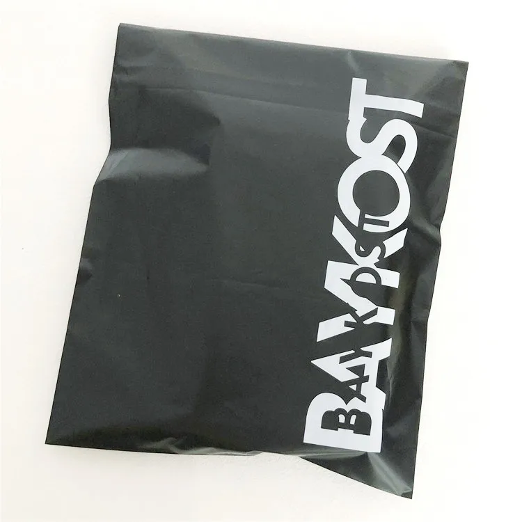 Поли-конверт на заказ, матовый черный поли-конверт, эко-пластиковые пакеты, доставка поли-конвертов