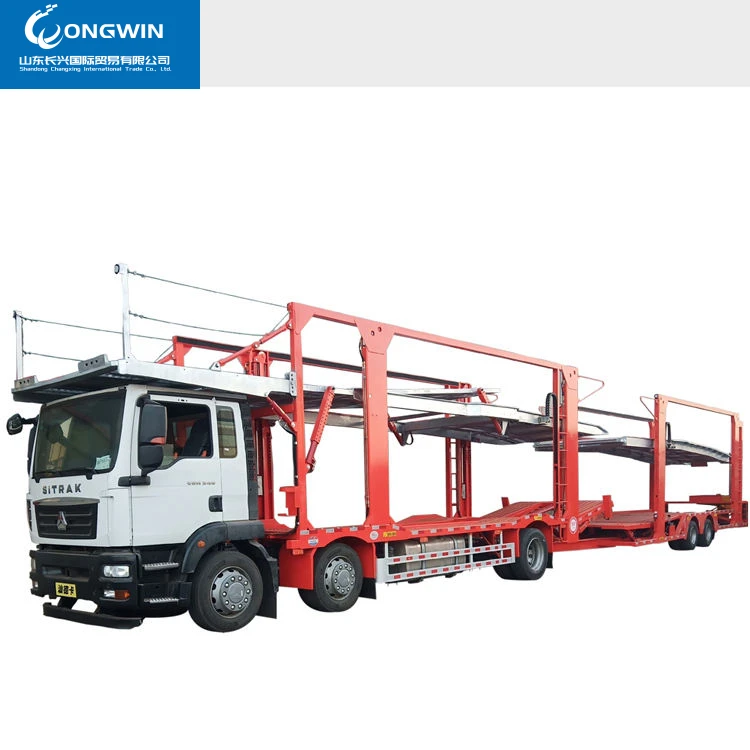 Online Only Steel Vehicle Transport Semi Trailer Car Carrier Truck Traile Steel 6 Car Carrier Trailer For Sale