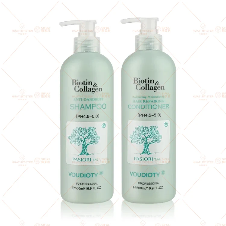 Huati Sifuli voudioty pasiori 1000ml Collagen Cleansing Nourishing Smoothing Straightening Hair Shampoo and conditioner
