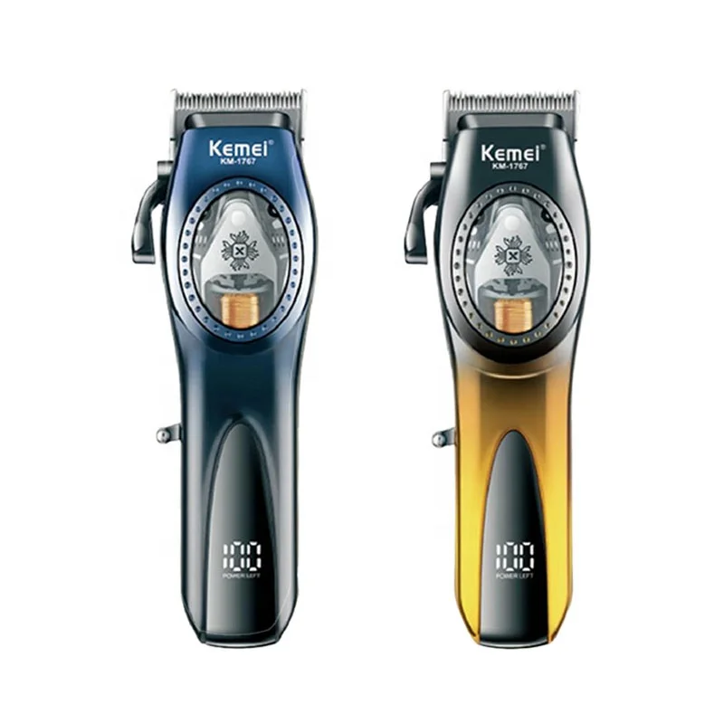 KM-1767 Lcd Digital Display USB Charging Hair Cutting Machine Kemei Professional Electric Hair Trimmers For Barber Shop