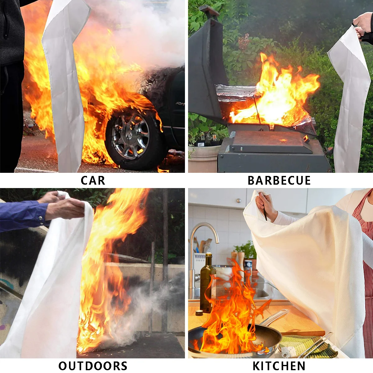 Местные запасы в Америке! Стекловолоконное одеяло для аварийного выживания Winmax 1 м * 1 м