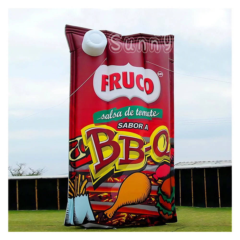 Advertising giant inflatable BBQ Seasoning bag balloon, outdoor inflatable custom bag