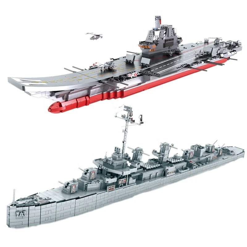 Educational Building Blocks Johnston Ship WW2 War Boats Military Ship Series Bricks Sets Toys Small Particles Decoration Toys