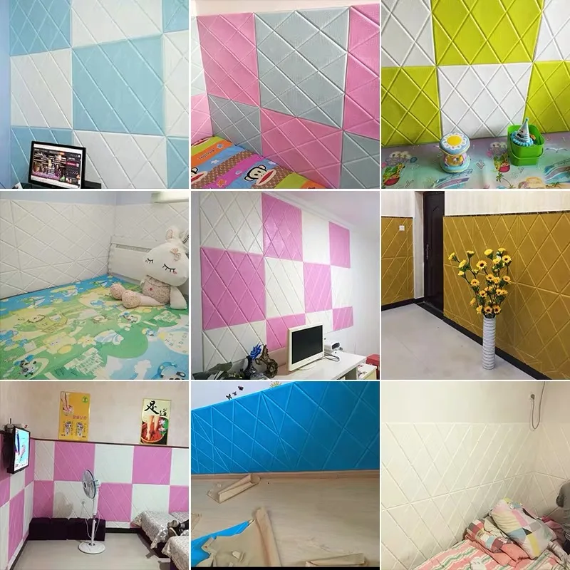 Alligator skin celling pattern professional interior xpe foam  wallpaper 3D brick wall stickers