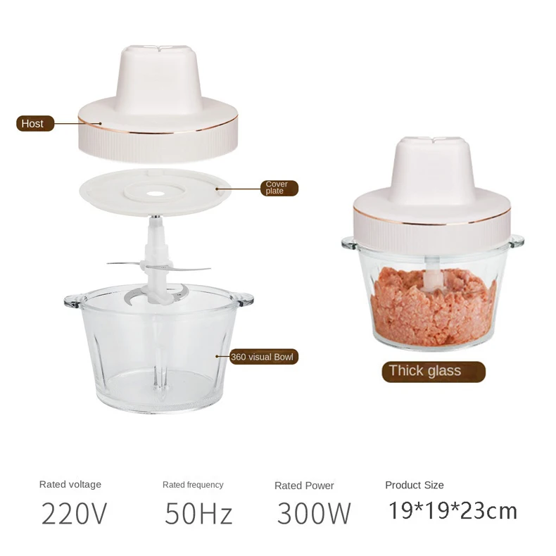 Home Kitchen Food Grinders Cheap Small Best Meat Chopper Automatic Electric Meat Grinder 2L