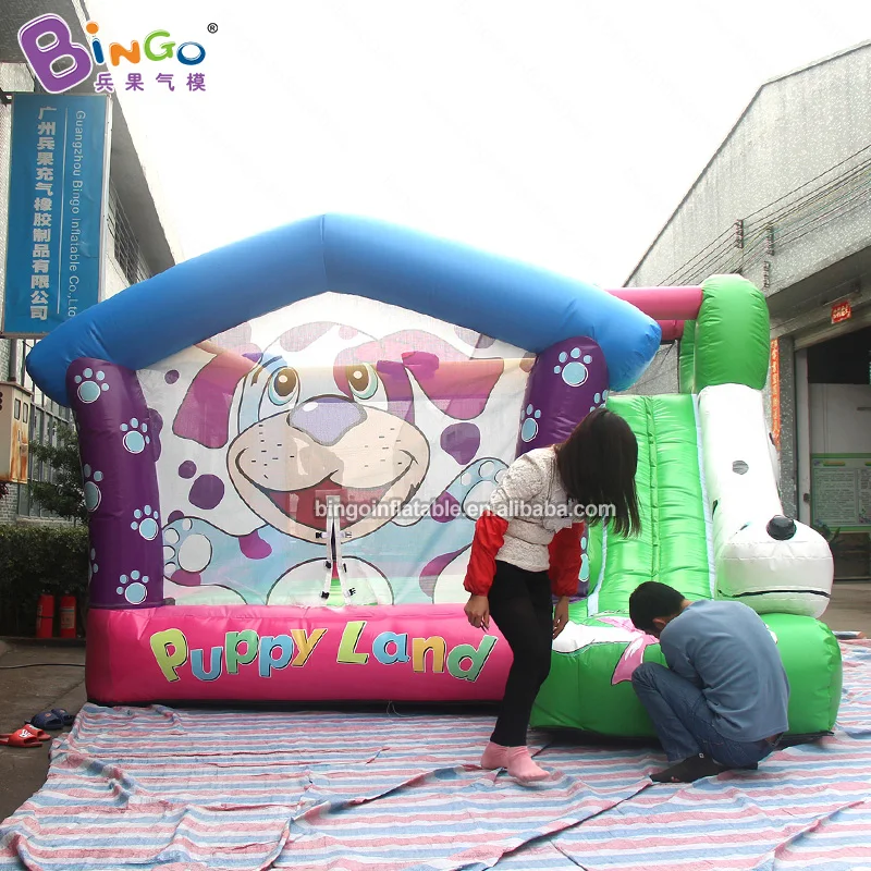 Factory Direct Inflatable Trampoline Outdoor Dog Head Jumping Castle Inflatable Bouncer Slide Bounce House For Kids