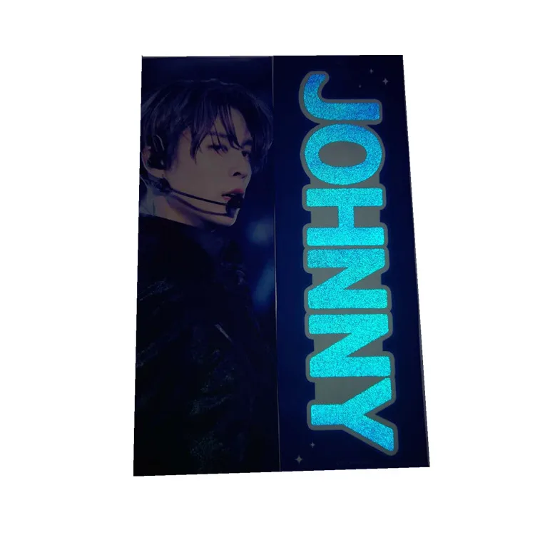 Custom Towel Kpop Slogan Cheering Towel Reflective/holographic/Glitter Cloth For Star Concert