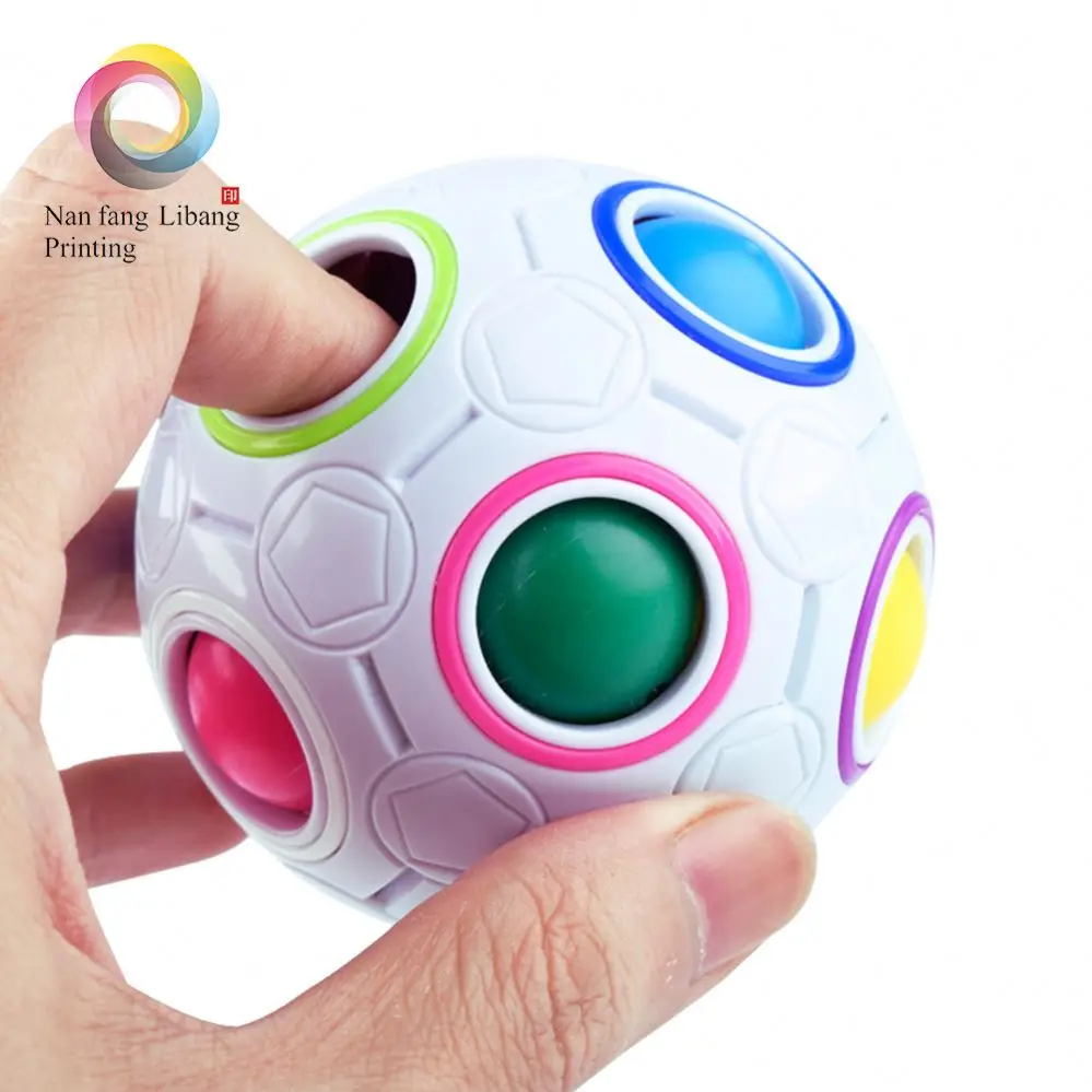 3D abs magic rainbow ball jigsaw puzzle push cube fidget toy abs