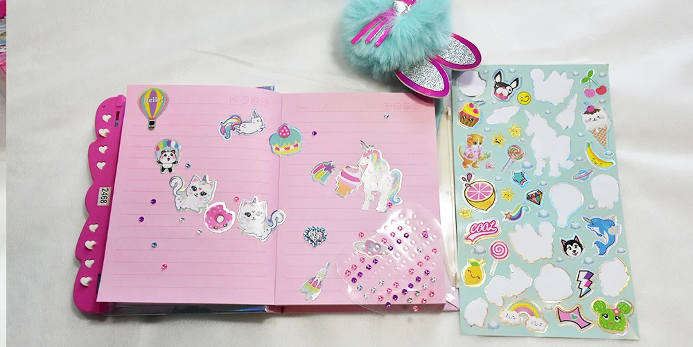 2023 Children makeup Chinese factory D.I.Y Educational Drawing Notebook Diy Secret Book art book Toys