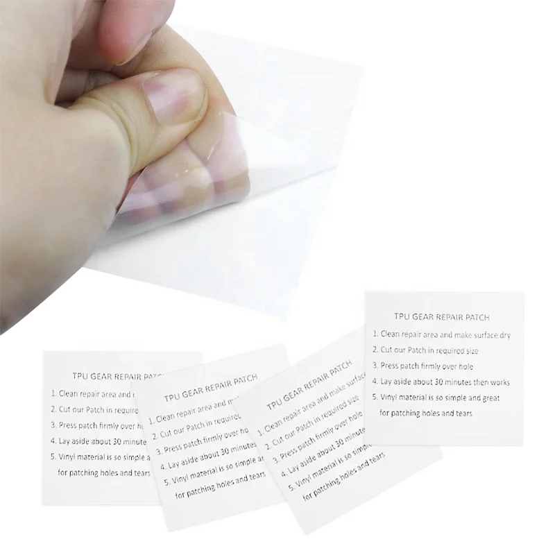 Self Adhesive Tpu Patch Leather Repair Waterproof Repair Tape TPU Plastic Patches For Camping Tent, Leather, Inflatable Products
