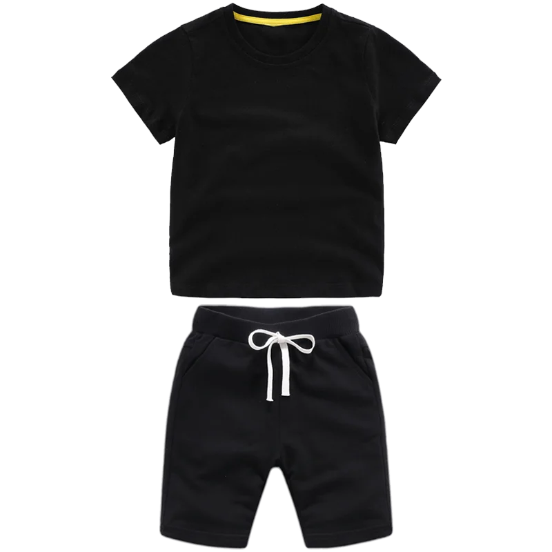 2025 летние комплекты повседневной одежды для мальчиков и девочек детский хлопковый спортивный костюм с коротким рукавом футболка шорты принтом комплект из двух предметов