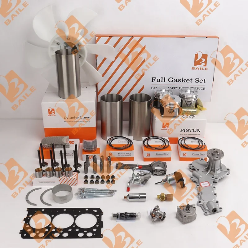 Diesel Engine D1803 Overhaul Kit Rebuild Kit Repair Kit With Piston Ring Liner Full Gasket Set Bearings Valves For Kubota Engine