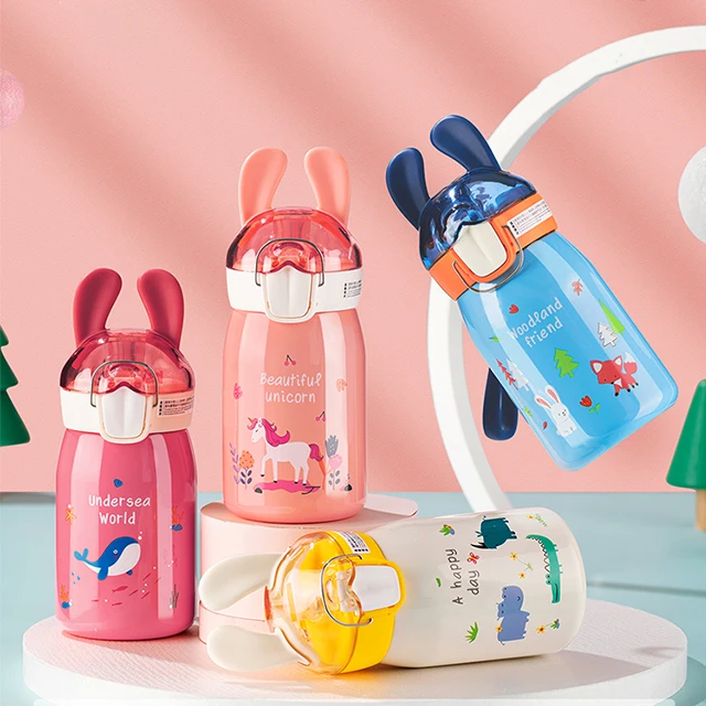 Simple Modern Kids Water Bottle 500ml Straw Lid Customize Logo Vacuum Insulated 304 Stainless Steel Metal Thermos Bottles