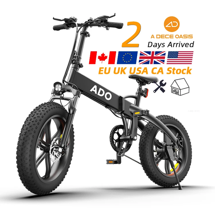 ADO A20F Electric Bike EU Warehouse Adult Electric Bicycle 20Inch Food Delivery Electric Bicycle