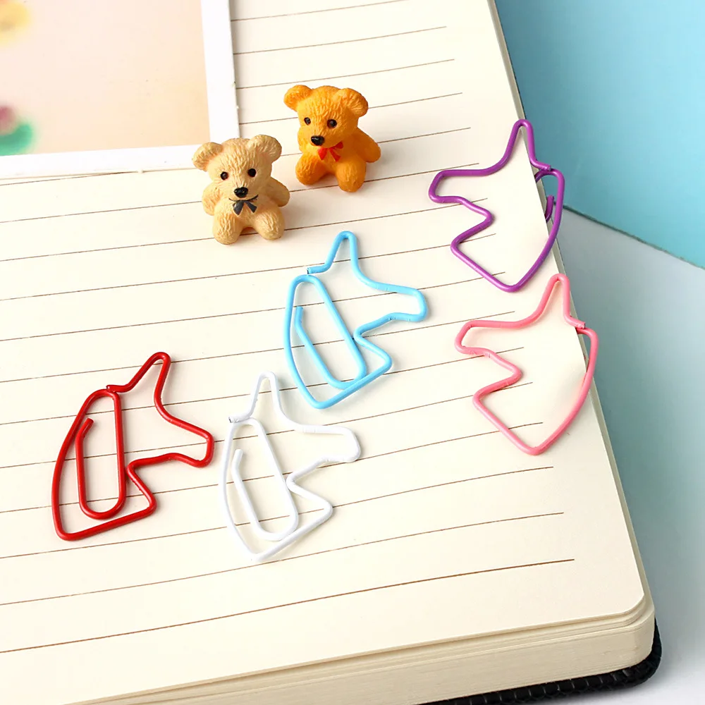 Fashion Design Wholesale School Metal Bookmark Planner Clips Custom Assorted Coated Unicorn Shape Paper Clip