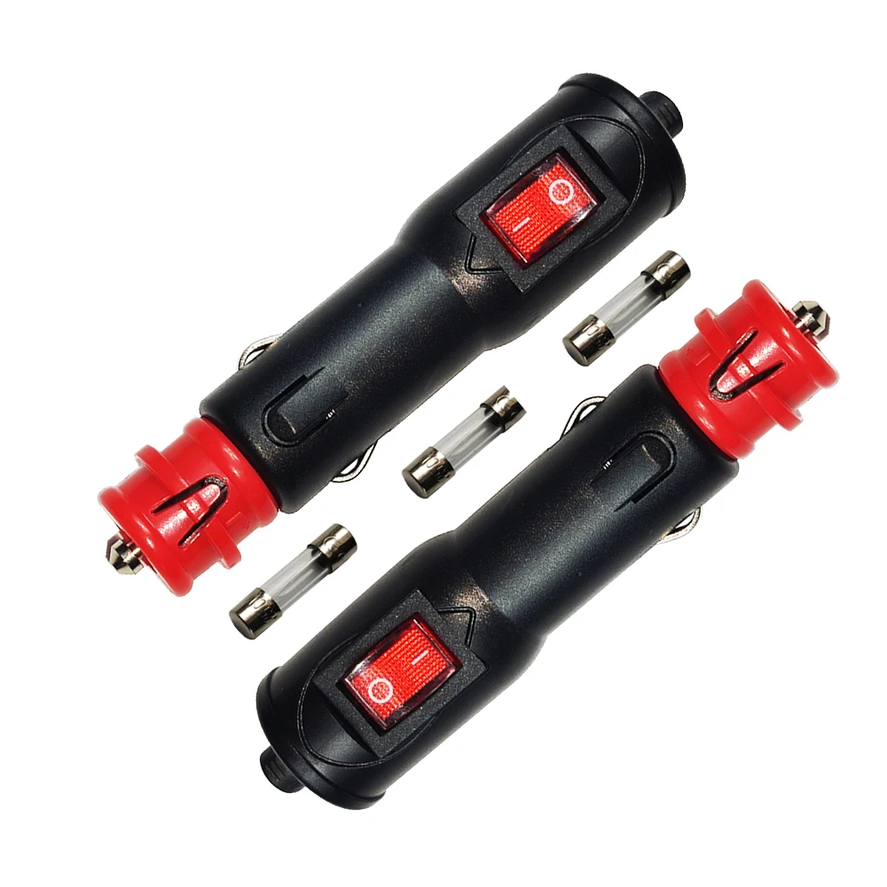 JKM DIY 12V-24V автомобильный прикуриватель розетка адаптер питания с переключателем 8A предохранитель