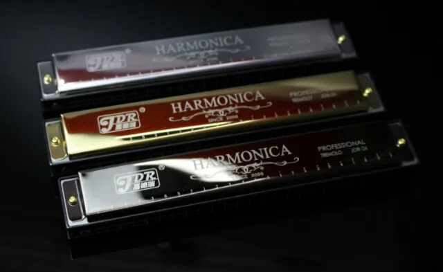  High quality 24 hole polyphony C tone beginners harmonica for