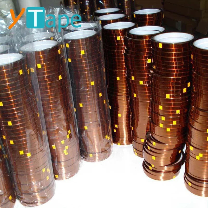 Brown Insulation Anti-static Die Cutting 1 Mil Kaptone Tape Polyimide Film Silicone Adhesive Tape for High Temperature Masking