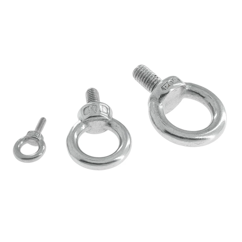 Fastener Product SS304 SS316 Stainless Steel  Eye Bolt M3-M42 For Industry