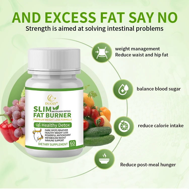 Ships in 2 Days Food Supletment for Adults Slim Fat Burner Healthy Detox Tables Pills Flat Detox Capsules