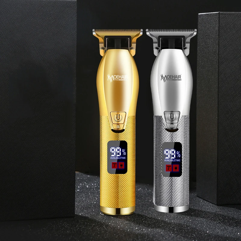 В наличии новый дизайн электрическая Беспроводная Мужская стрижка триммер для волос ЖК-дисплей профессиональная машинка для стрижки волос