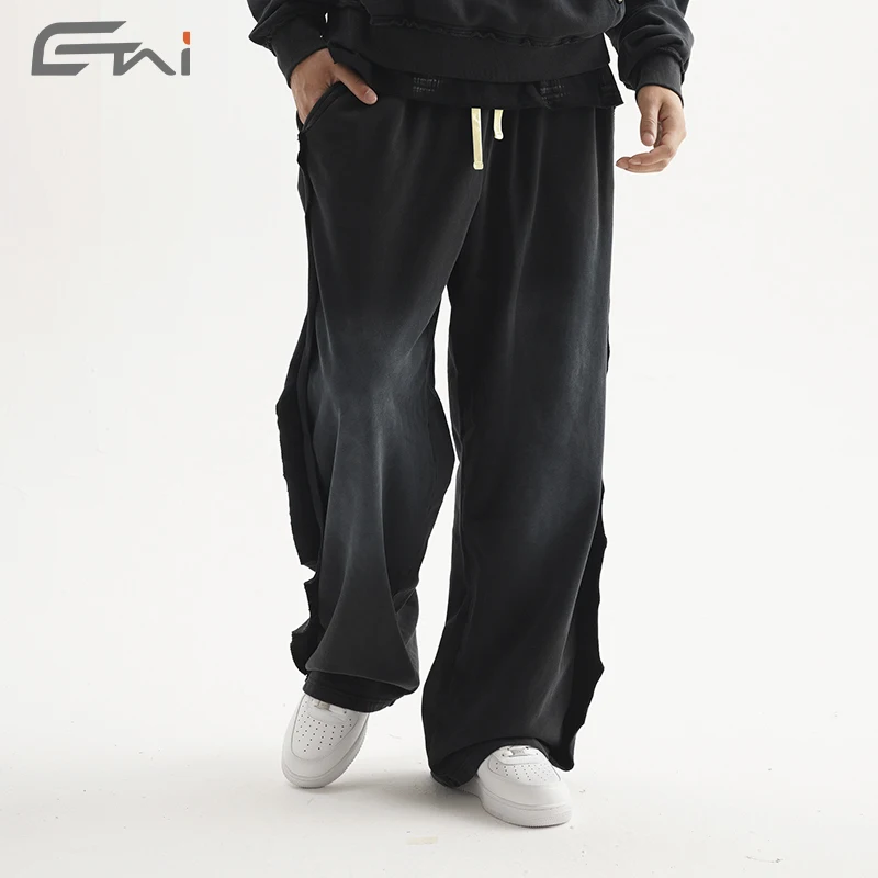 Custom Pant Baggy Casual Flare Sweat Cargo Pants Men Vintage Oversized High Quality Brand Manufacturer Jeans For Mens