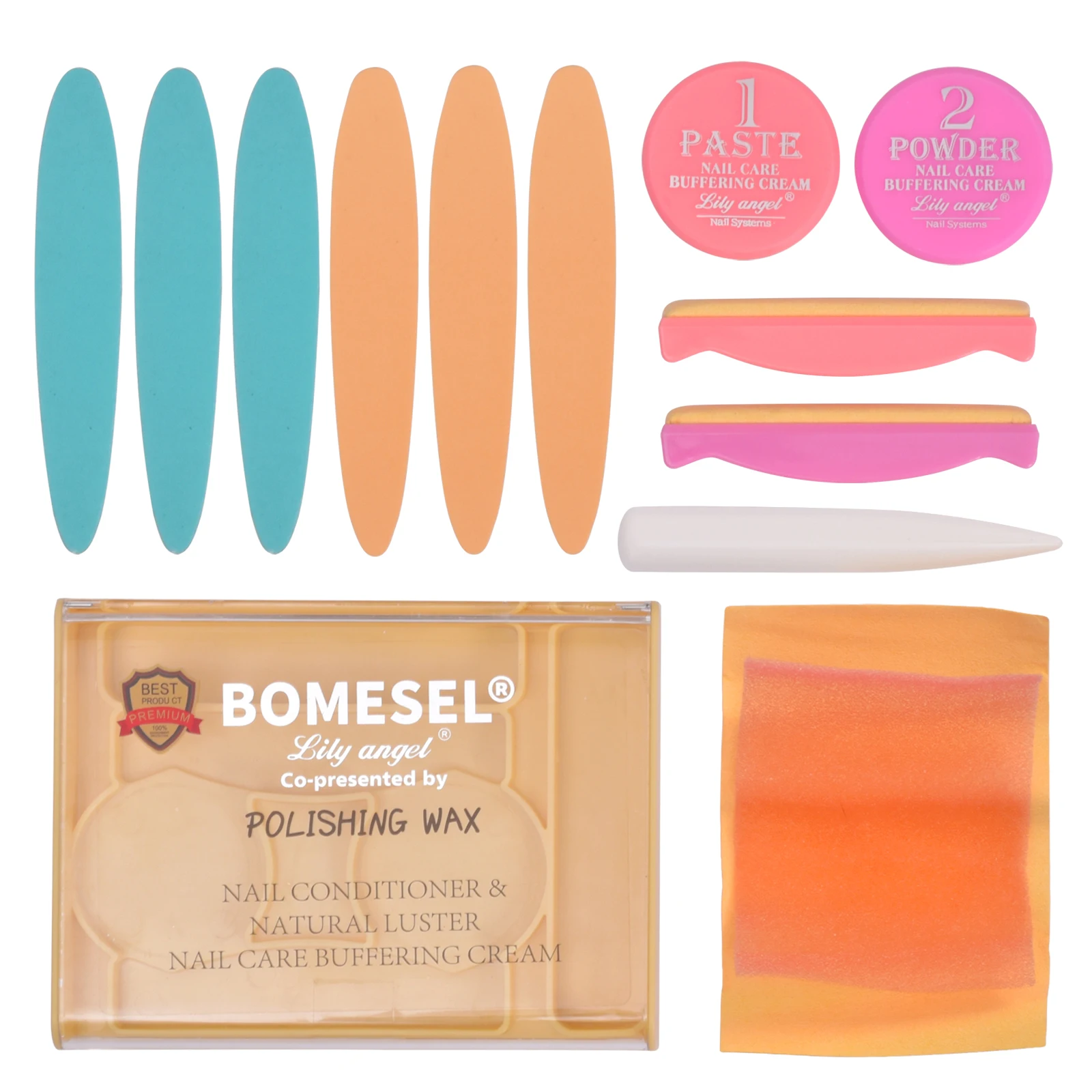 2024new Nail Art Waxing Polishing Set Manicure Care Nail Treatments&conditioner Polishing Paste&powder Kit For Nails