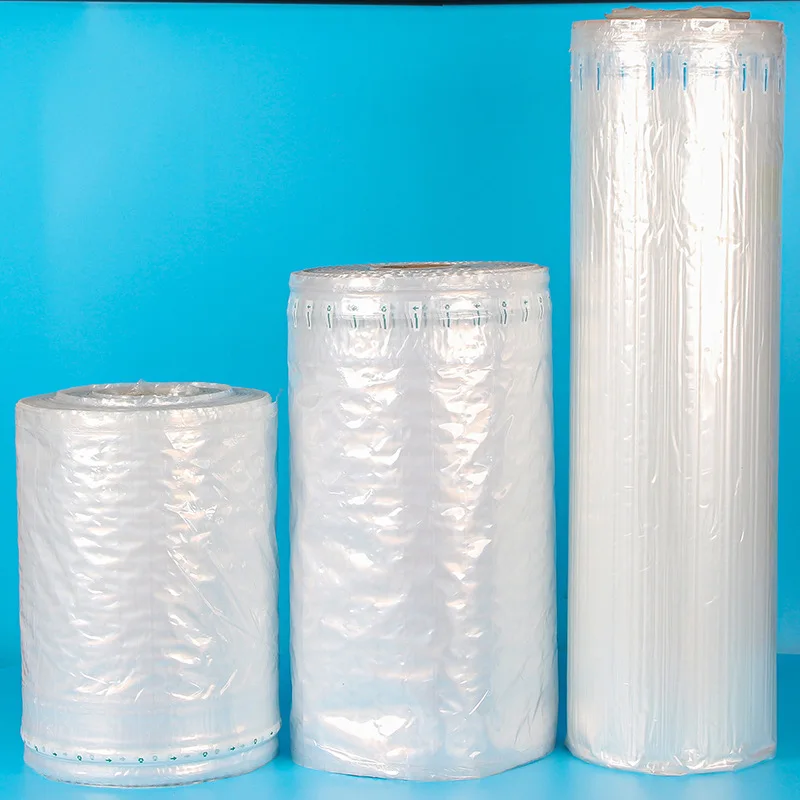 Thicker inflatable air column roll wholesale express air column packing shockproof cushioning air column film roll