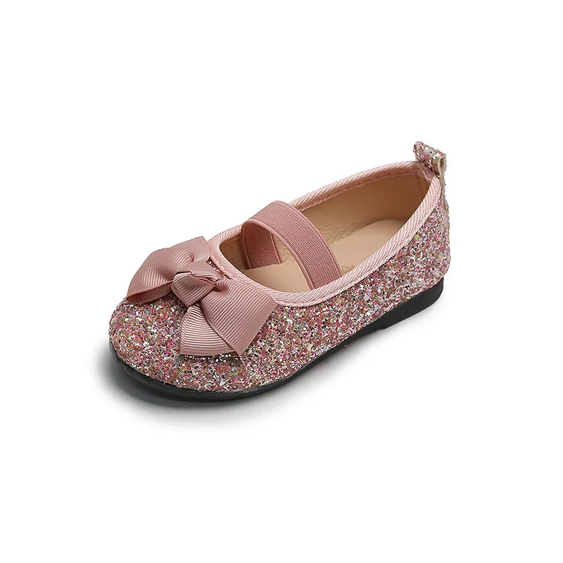 
knot bow kids bling bling shoes girls sparkle party shoes Kids Girls Princess Shoes 