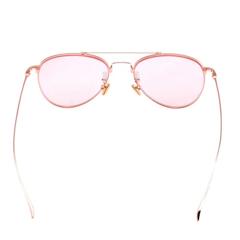 wholesale pilot metal frame custom logo polarized lens mirror aviation sunglasses 2019