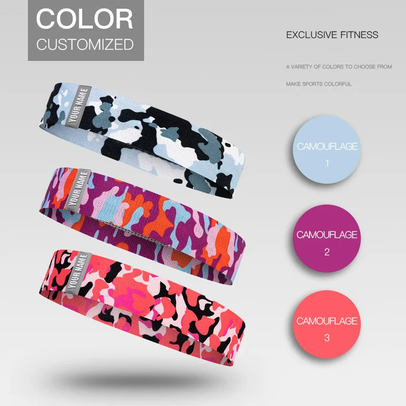 YETFUL Anti Slip Heavy Duty Fabric Booty Custom Logo Fitness Yoga Pilates Hip Exercise Resistant Band High Quality