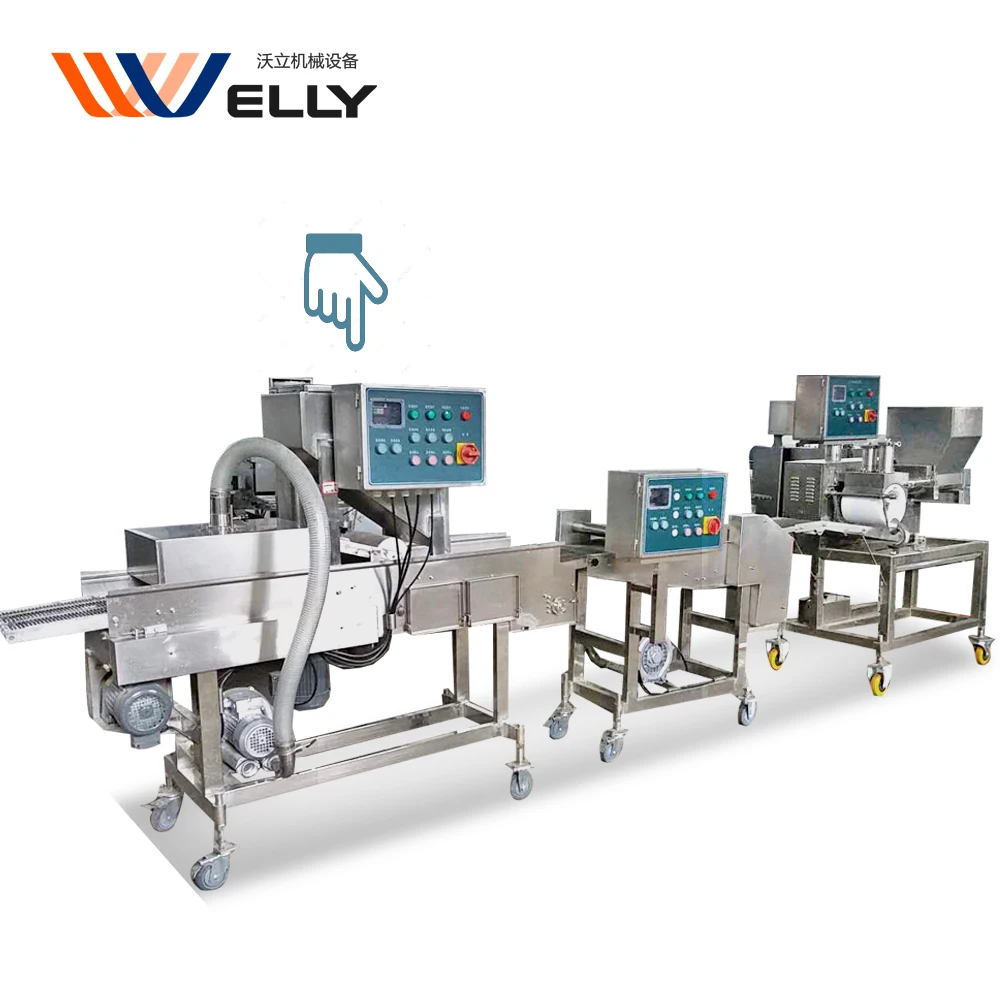low energy consumption chicken nuggets fish battering breading machine