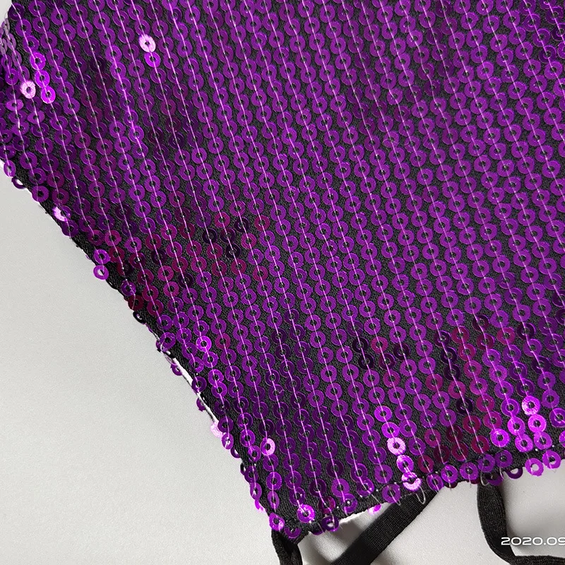 Fashion Sequin Custom design Face Maskes Girls Multi-color Sparkly Sequins Face Cover Nightclub Masquerade Maskes