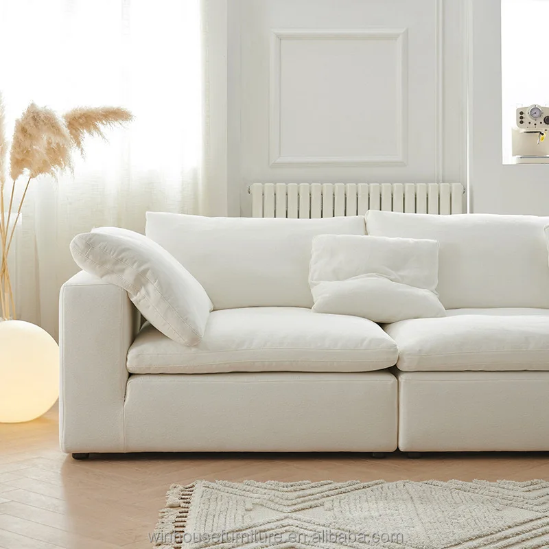 Luxury Nordic Design Sectional Couches Modern Living Room White Cloud Sofa Modular Sectional Sofa Set Furniture For Living Room