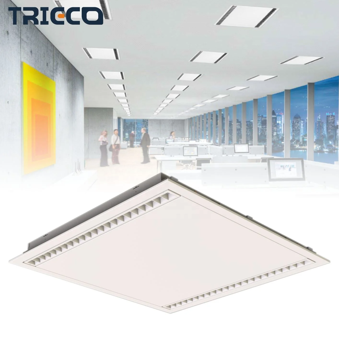  TRIECO пять лет гарантии офисный свет заменяемые модульные светильники светодиодные панели 600X600