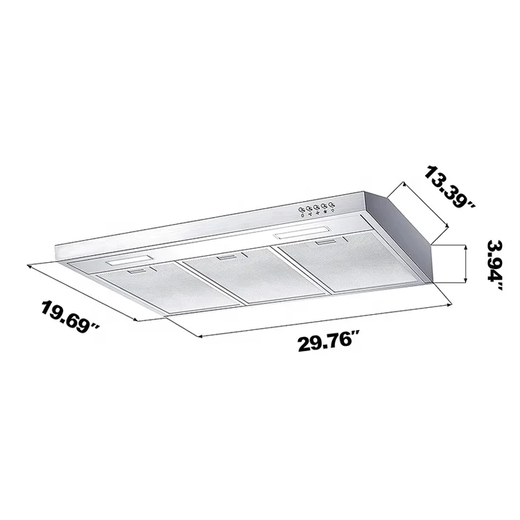 Top selling kitchen fan hood extractor 900mm 1200mm cooker non ducted under cabinet range hood insert