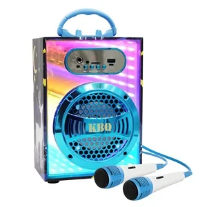 Karaoke Speaker Support Portable Bluetooth Built-in Rechargeable Battery 2400mah Power 20W with Rainbow RGB