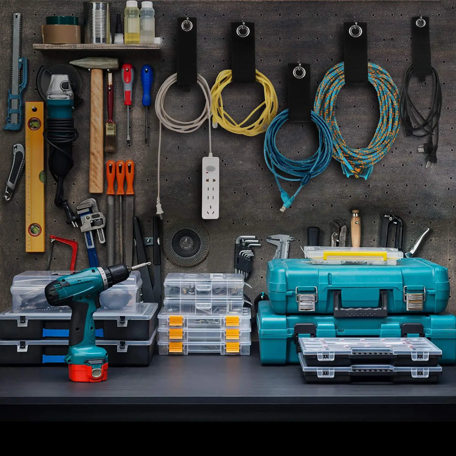 
Organizer Hanger Extension Cord Holder Hook Loop Heavy Duty Storage Straps For Organizing Hanging And Storing 