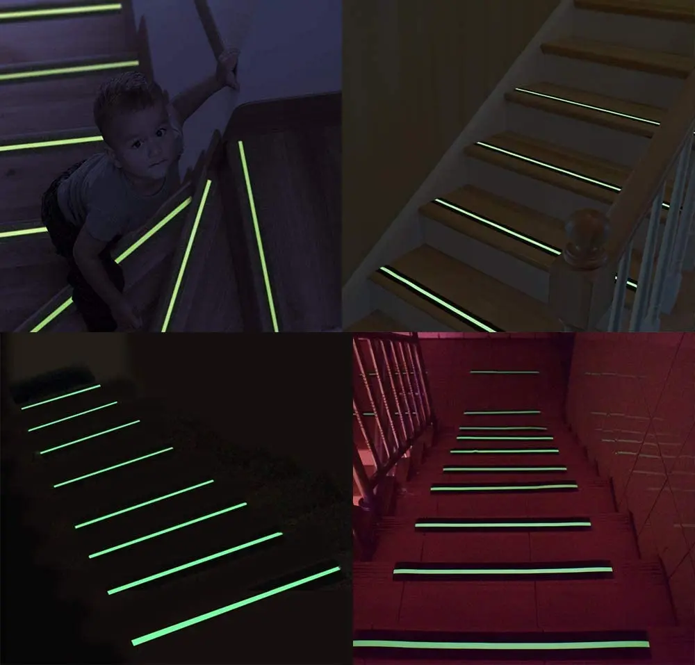 Luminous Anti Slip Tape Reflective Strip in the Middle Glow in The Dark Tape Stairs Safety Tread Non Skid Tape