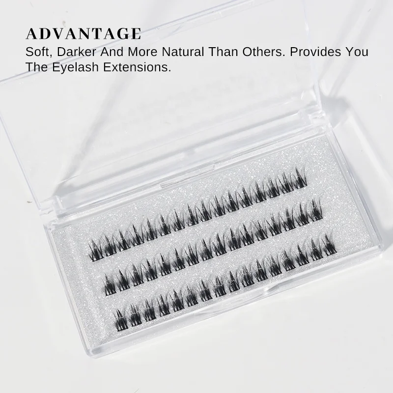Self Grafting Diy Cluster Lash Segmented Eyelash Extension Cluster Lashes Flat Lash Private Label Diy False Extension Eyelashes