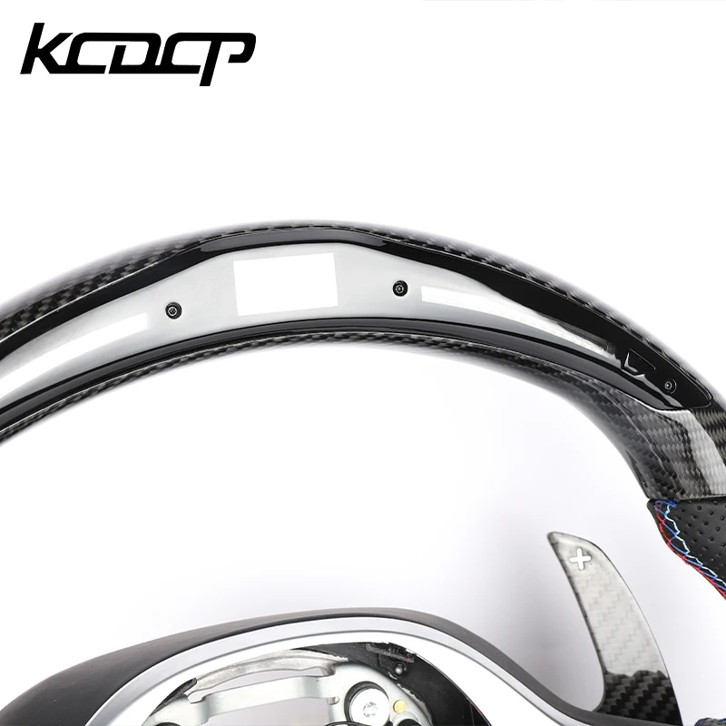 Fit For BMW G80 G81 G82 G83 G84 F90 X7 M3 M4 M5 M8 Car Carbon Fiber LED Steering Wheel