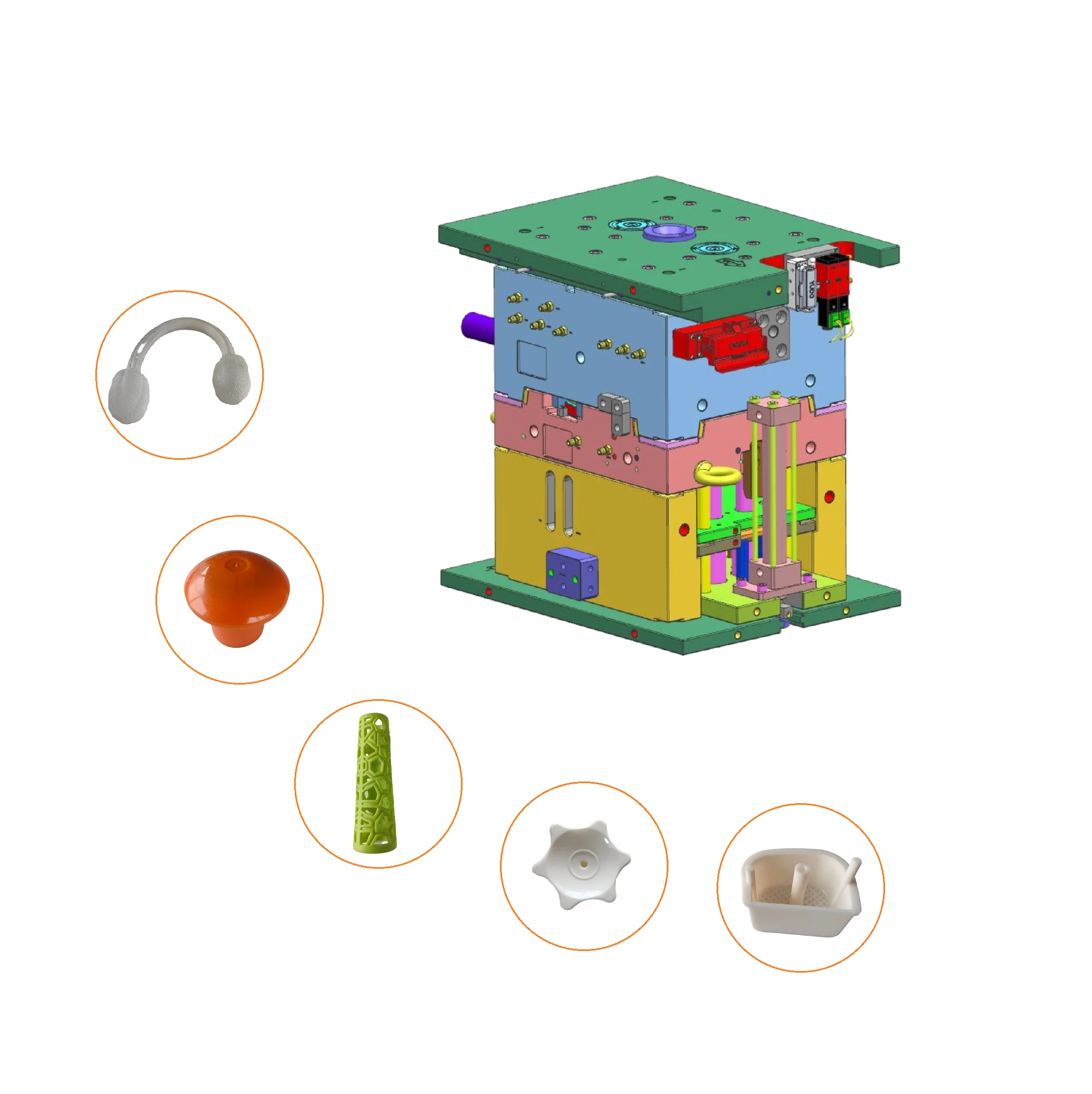 Custom manufacturing plastic injection molding service ABS plastic parts plastic housing products