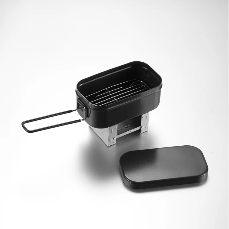 Food Storage And Container Rice Steam Camping Tableware Aluminum Lunch Box Large Plain With Portable Handle