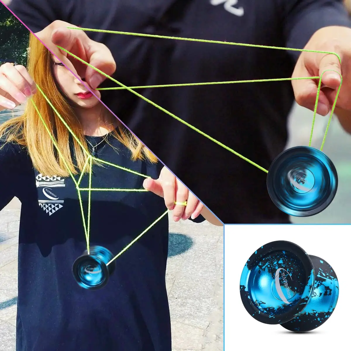 WATIEBOO Unresponsible Magic Yoyo Toy Butterfly Aluminum Metal Yo-yo Professionals Yoyo Ball Christmas Present